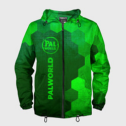 Ветровка с капюшоном мужская Palworld - green gradient по-вертикали, цвет: 3D-черный