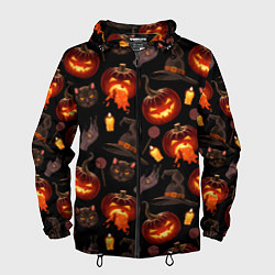 Мужская ветровка Хэллоуин цветной паттерн