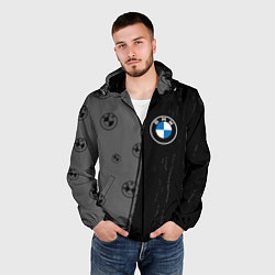 Ветровка с капюшоном мужская Bmw performance Темный, цвет: 3D-черный — фото 2