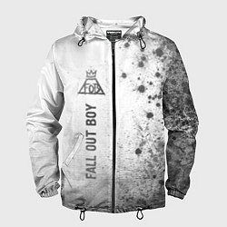 Ветровка с капюшоном мужская Fall Out Boy - white gradient по-вертикали, цвет: 3D-черный
