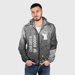 Ветровка с капюшоном мужская Children of Bodom - grey gradient вертикально, цвет: 3D-черный — фото 2