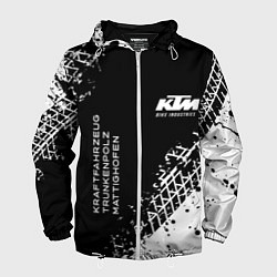 Мужская ветровка KTM - следы от шин