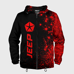 Мужская ветровка Jeep - red gradient по-вертикали