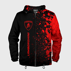 Мужская ветровка Lamborghini - red gradient по-вертикали