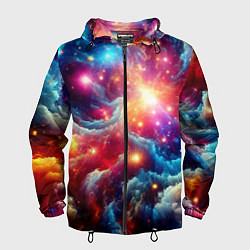 Мужская ветровка Colorfull neon space clouds - ai art fantasy