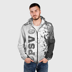 Ветровка с капюшоном мужская PSV - white gradient по-вертикали, цвет: 3D-черный — фото 2
