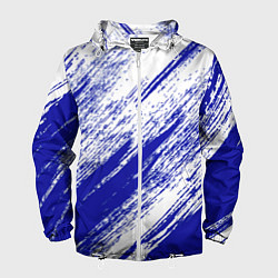 Мужская ветровка The color is white and blue
