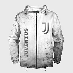 Ветровка с капюшоном мужская Juventus - white gradient вертикально, цвет: 3D-черный