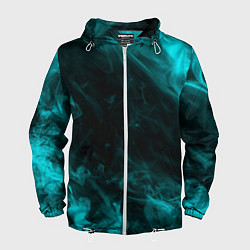 Ветровка с капюшоном мужская Neon smoke, цвет: 3D-белый