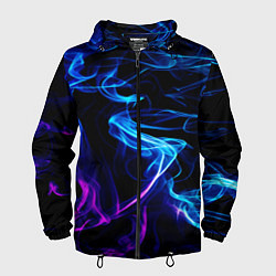 Ветровка с капюшоном мужская Color blue pink, цвет: 3D-черный