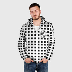 Ветровка с капюшоном мужская Borussia pattern, цвет: 3D-белый — фото 2