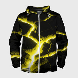 Ветровка с капюшоном мужская The rift, цвет: 3D-белый