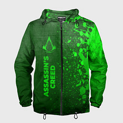 Мужская ветровка Assassins Creed - green gradient по-вертикали