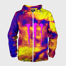 Ветровка с капюшоном мужская Monster energy storm grunge, цвет: 3D-белый