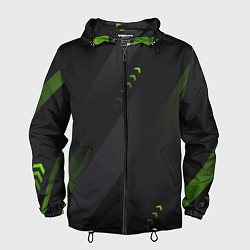 Мужская ветровка Color black green