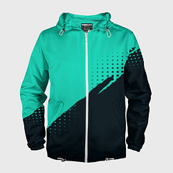 Мужская ветровка Color black light blue