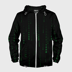 Мужская ветровка Color black green