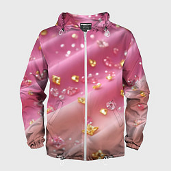 Мужская ветровка Золотинки на розовой текстуре