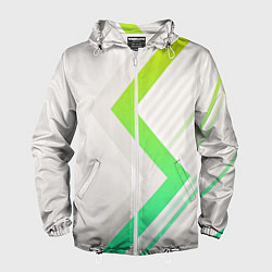 Мужская ветровка Color white line green