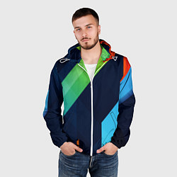 Ветровка с капюшоном мужская Multicolored, цвет: 3D-белый — фото 2