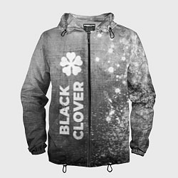 Ветровка с капюшоном мужская Black Clover - grey gradient по-вертикали, цвет: 3D-черный