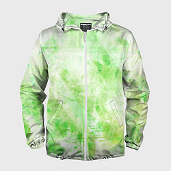 Мужская ветровка Абстракция - light green atom