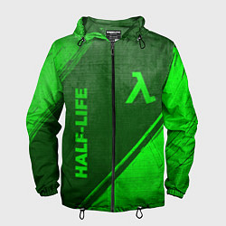 Ветровка с капюшоном мужская Half-Life - green gradient вертикально, цвет: 3D-черный