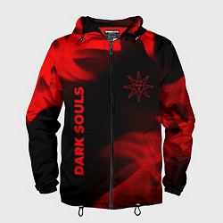 Ветровка с капюшоном мужская Dark Souls - red gradient вертикально, цвет: 3D-черный