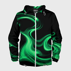 Ветровка с капюшоном мужская Color green smoke, цвет: 3D-белый