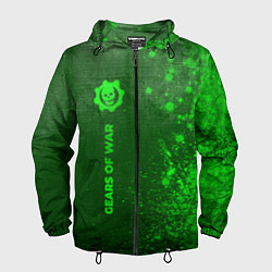 Ветровка с капюшоном мужская Gears of War - green gradient по-вертикали, цвет: 3D-черный