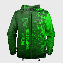 Мужская ветровка Within Temptation - green gradient по-вертикали