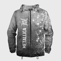Ветровка с капюшоном мужская Metallica - grey gradient по-вертикали, цвет: 3D-черный