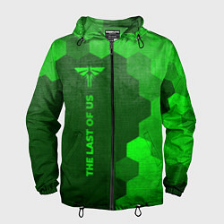 Ветровка с капюшоном мужская The Last Of Us - green gradient по-вертикали, цвет: 3D-черный
