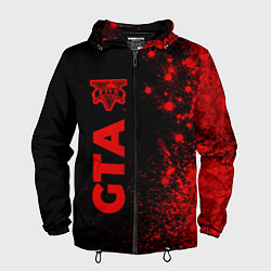 Мужская ветровка GTA - red gradient по-вертикали