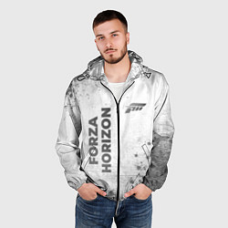 Ветровка с капюшоном мужская Forza Horizon - white gradient вертикально, цвет: 3D-черный — фото 2