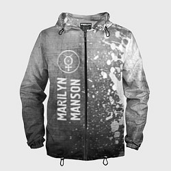Мужская ветровка Marilyn Manson - grey gradient по-вертикали