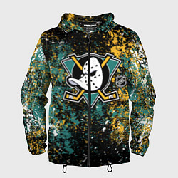 Ветровка с капюшоном мужская Anaheim Ducks NHL black, цвет: 3D-черный