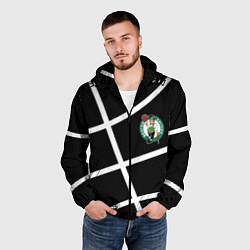 Ветровка с капюшоном мужская Boston Celtics black, цвет: 3D-черный — фото 2