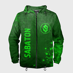Мужская ветровка Sabaton - green gradient вертикально