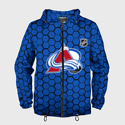 Ветровка с капюшоном мужская Колорадо Эвеланш - синие соты, цвет: 3D-черный