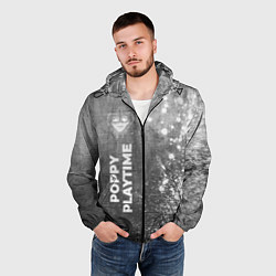 Ветровка с капюшоном мужская Poppy Playtime - grey gradient по-вертикали, цвет: 3D-черный — фото 2