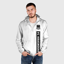 Ветровка с капюшоном мужская FC Krasnodar - white, цвет: 3D-белый — фото 2