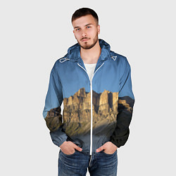 Ветровка с капюшоном мужская Гора Метиген, цвет: 3D-белый — фото 2