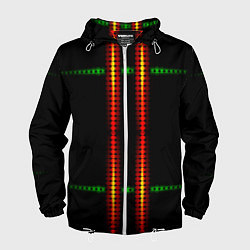 Мужская ветровка Neon black green circles