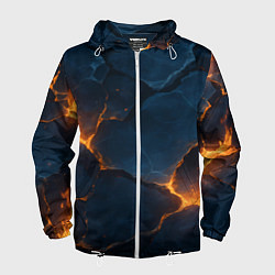 Мужская ветровка Разлом плит с огнем