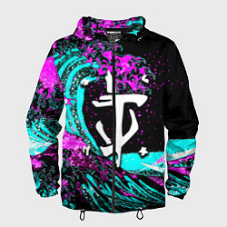 Мужская ветровка Doom самураи неоновая волна