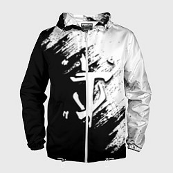 Мужская ветровка Doom штрихи красок черные