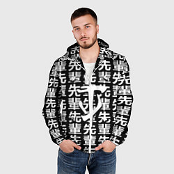 Ветровка с капюшоном мужская Doom logo japan, цвет: 3D-белый — фото 2