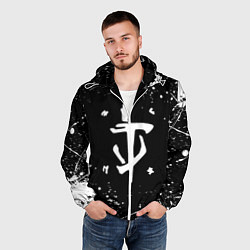 Ветровка с капюшоном мужская Doom краски белые, цвет: 3D-белый — фото 2