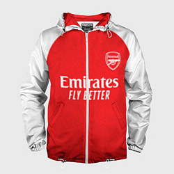 Ветровка с капюшоном мужская Арсенал Лондон домашняя форма 2025 2026, цвет: 3D-белый